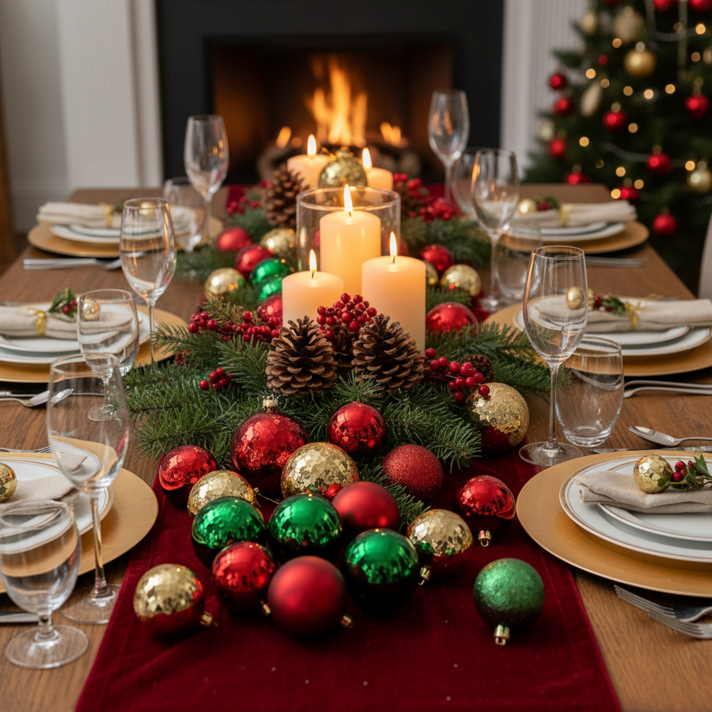 How to Incorporate Christmas Ornaments in Your Holiday Tablescape